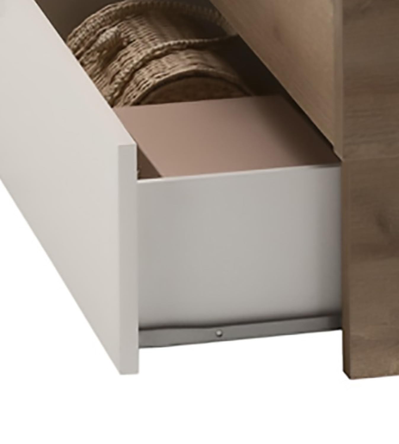 Composad Globo Letto Singolo con Cassetto Rovere Bianco