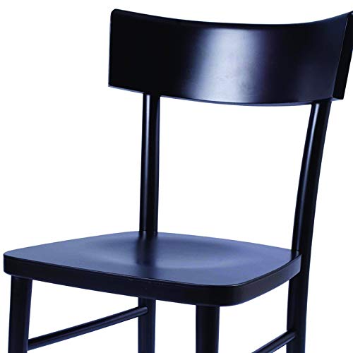 Iperbriko sedia faggio curvato nero opaco 40x42 cm