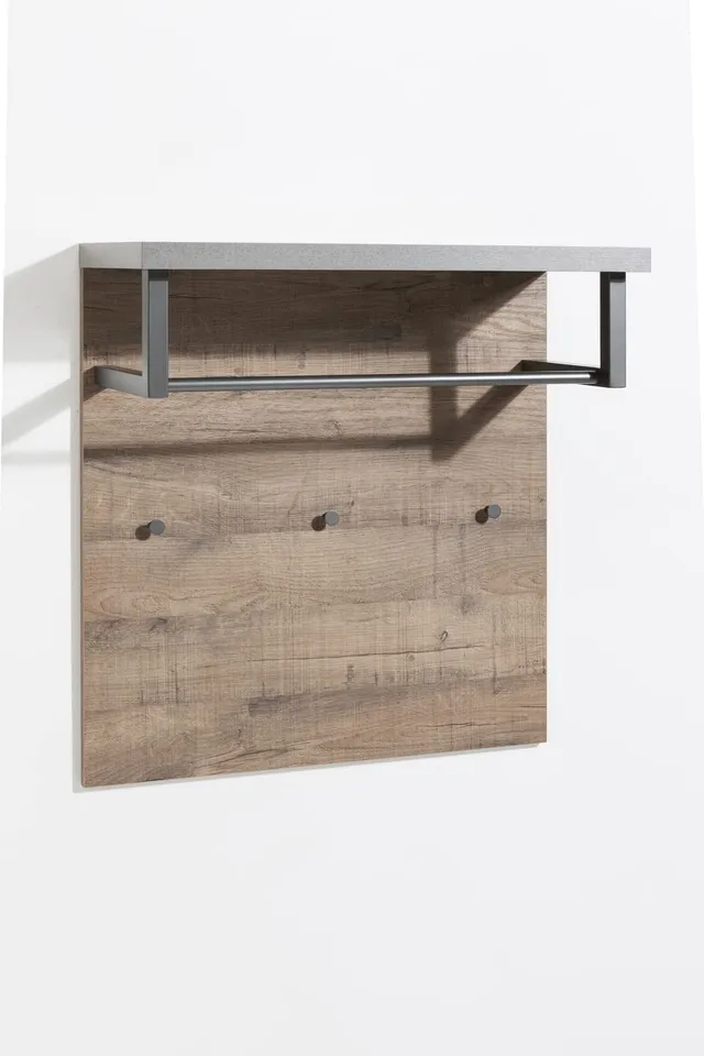 Composad LaFabrica Pensile Appendiabiti Rovere Cemento 90x84 cm