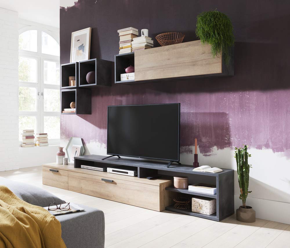 Composad Vittoria soggiorno completo rovere grigio 1 pensile
