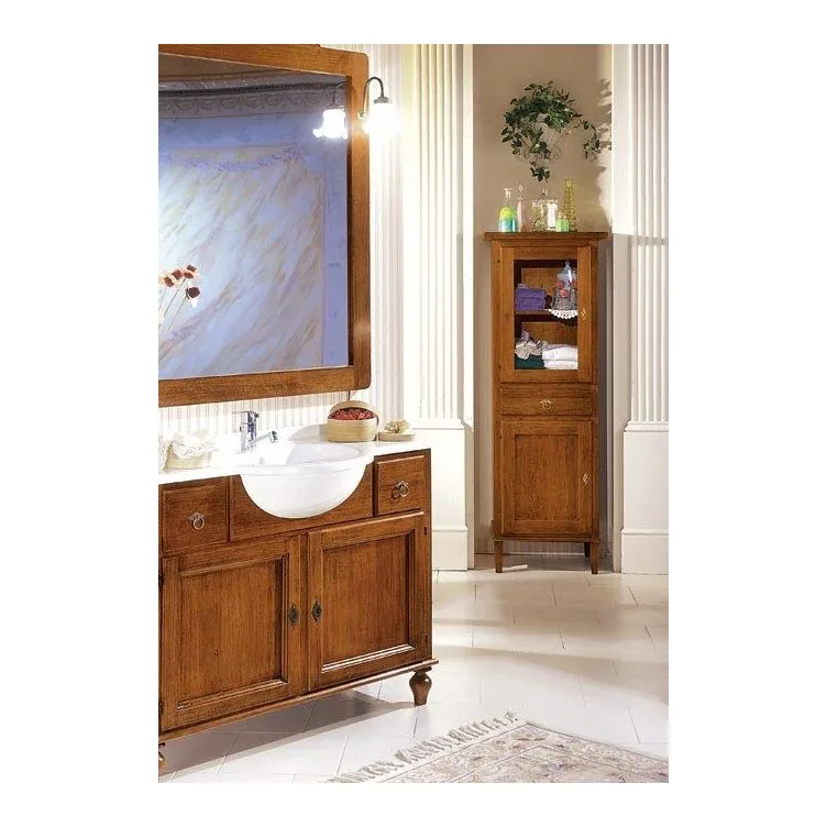 Epocantica vetrina 2 porte 1 cassetto provenzale legno