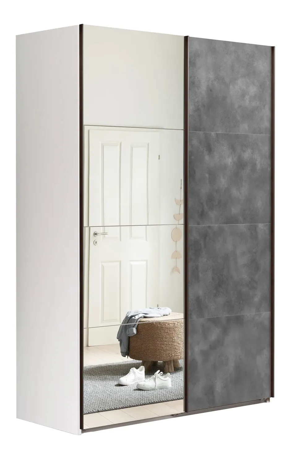 Composad Systema 150x223x67 armadio 2 ante scorrevoli bianco grigio