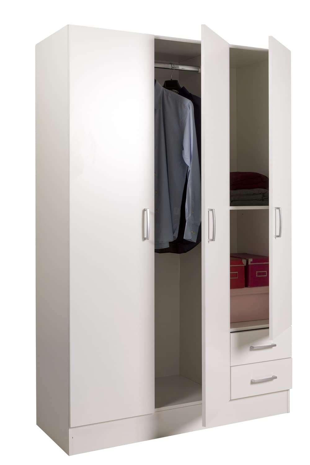 COMPOSAD Facile armadio 3 ante 2 cassetti bianco 120 cm