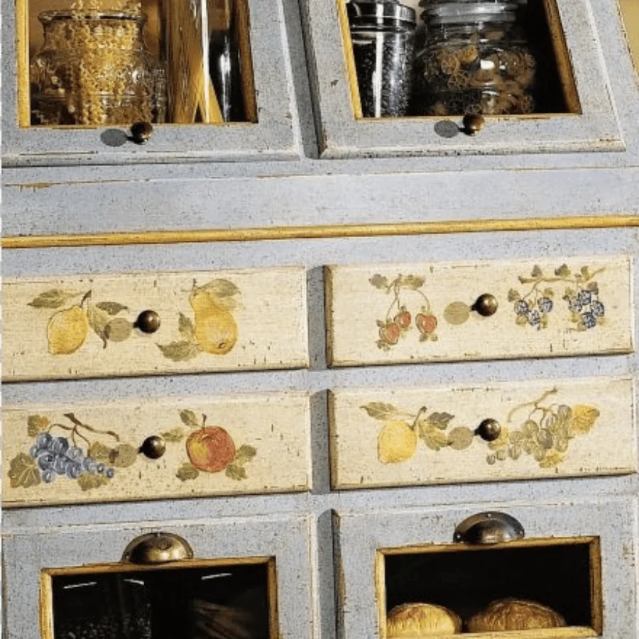 Epocantica Shabby dispensa inclinata legno 78 cm bicolore