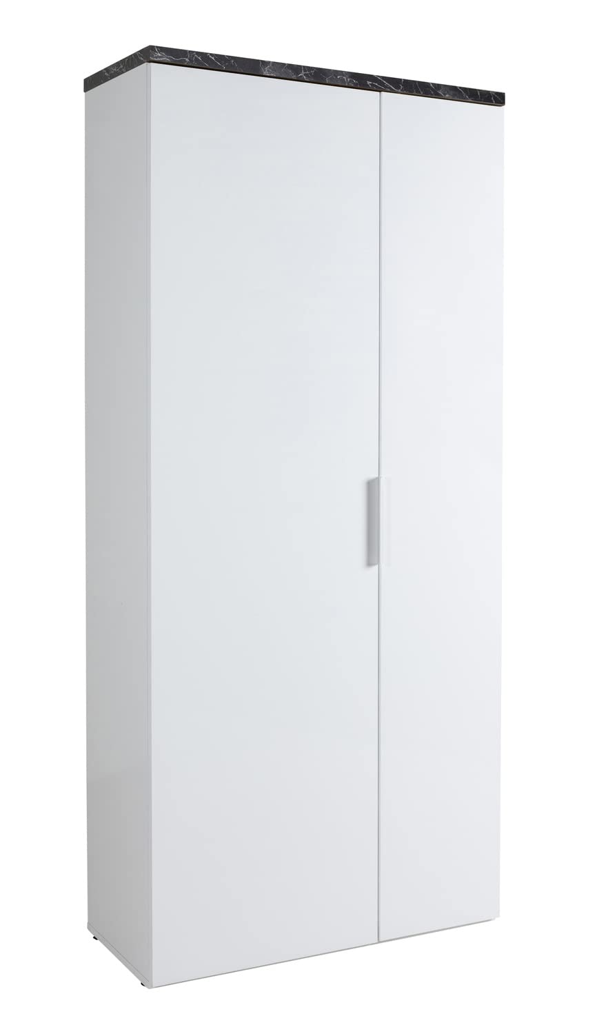 Composad Mundi armadio 2 ante 6 ripiani bianco marmo zebrato