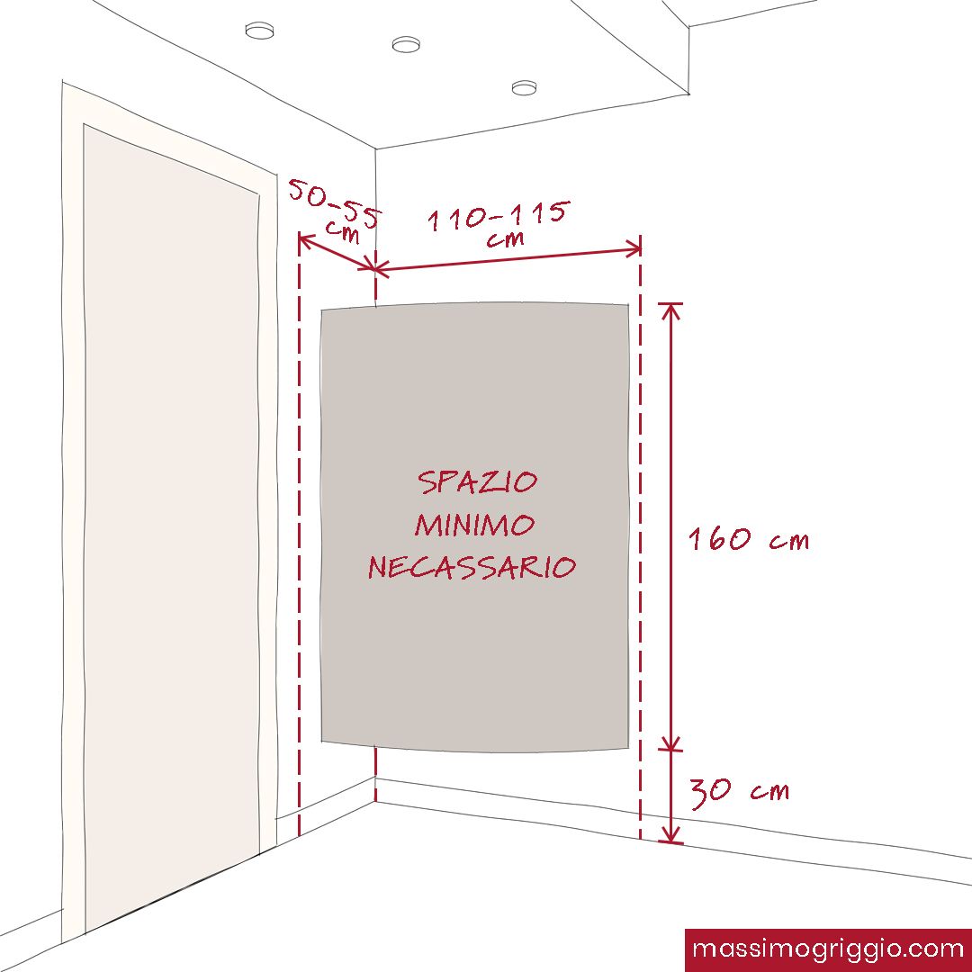 Massimo Griggio Quadro Appendiabiti Curvo per Angolo