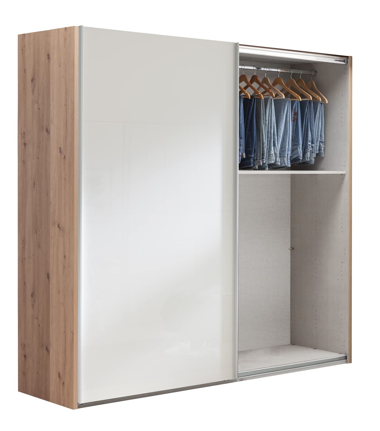 Composad Systema Armadio 2 Ante Scorrevoli 250 Rovere Miele Bianco
