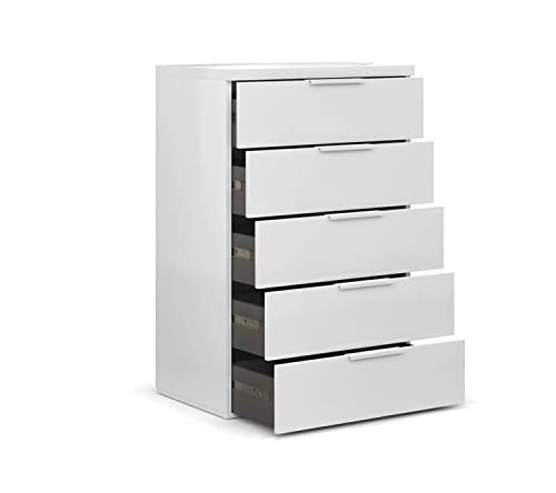 Composad cassettiera 5 cassetti settimino bianco laccato