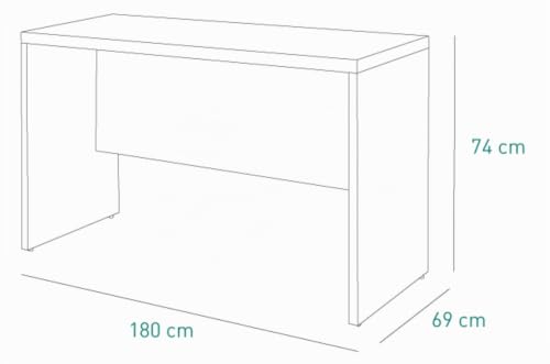COMPOSAD Disegno Scrivania 180 cm rovere bordeaux