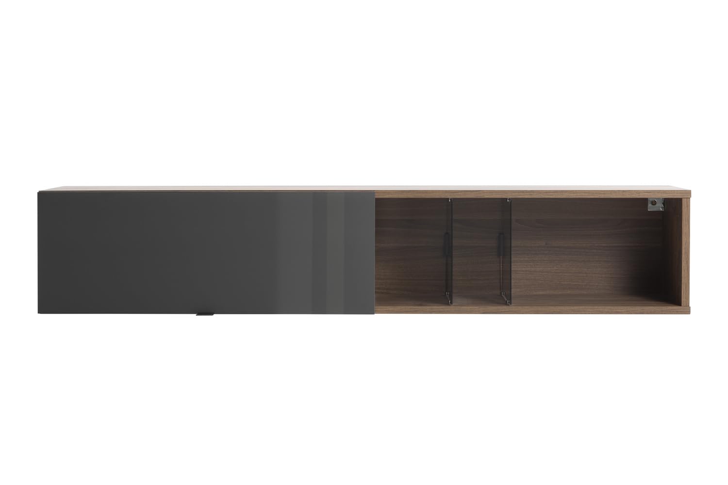 Composad Infinito pensile 1 ribalta 3 vani noce grigio 178 cm