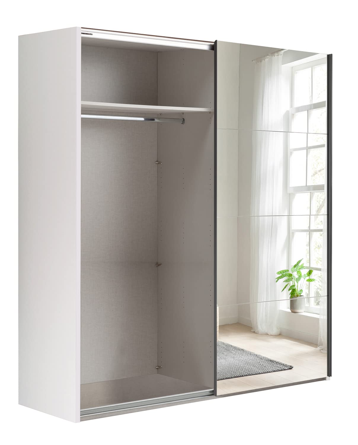 Composad Systema 200x223x67 armadio 2 ante scorrevoli specchio grigio
