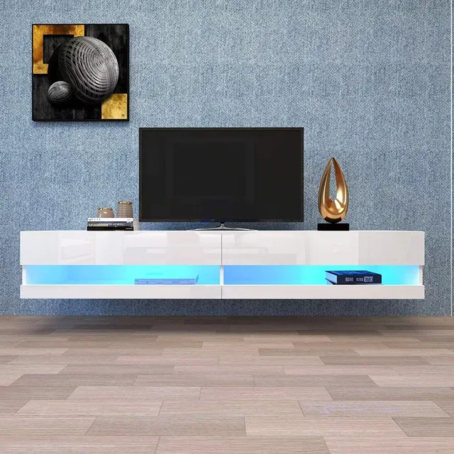 Dolamaní mobile TV bianco 140 cm sospeso
