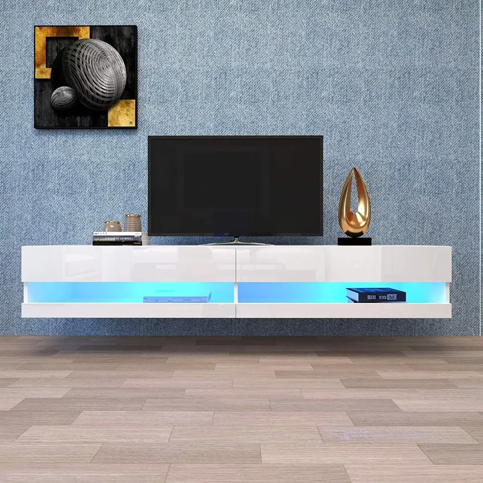 Dolamaní mobile TV bianco 140 cm sospeso