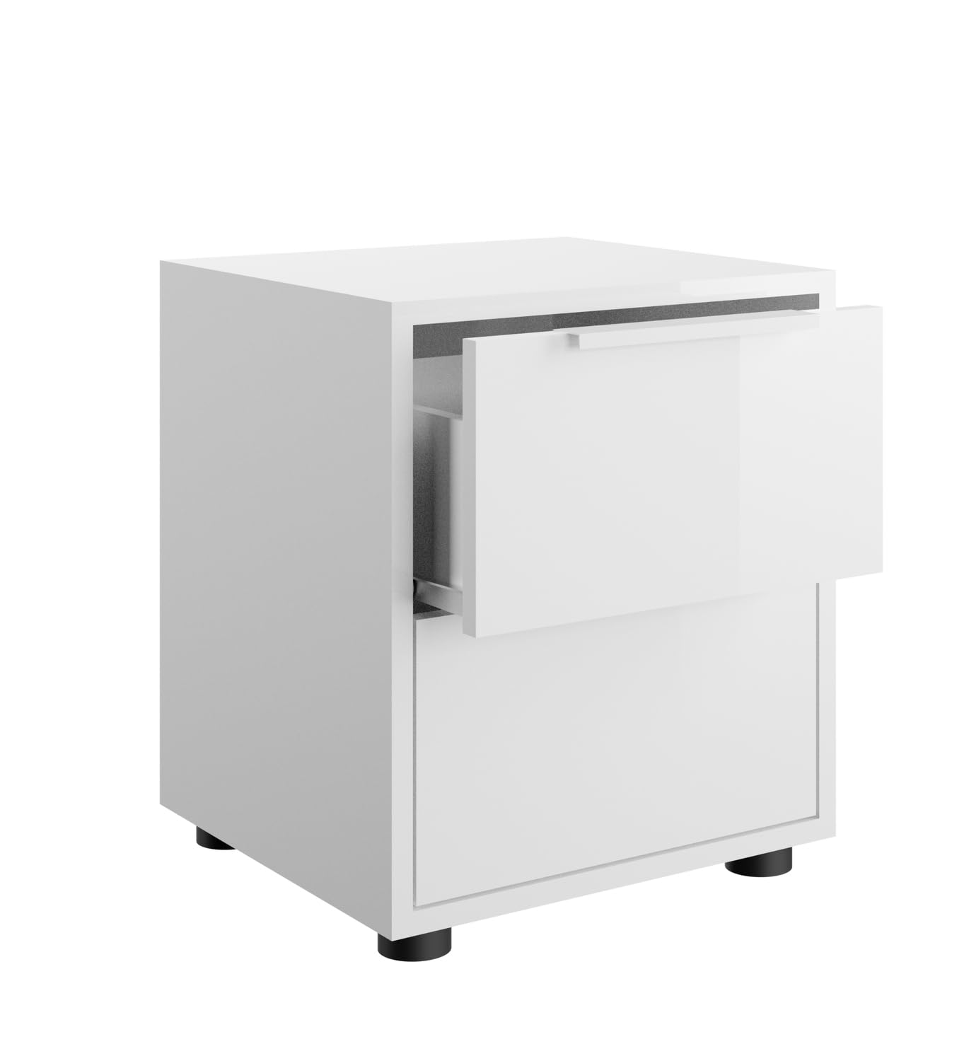 Composad Espresso 1 Cassetto 1 Vano Comodino Bianco 38 cm