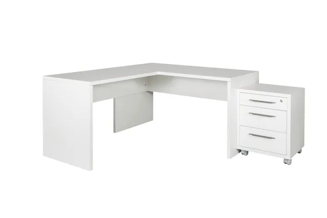 COMPOSAD Disegno Ufficio Completo K04 Bianco 180x169 Legno