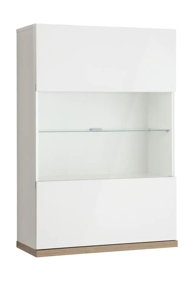 Composad Mundi pensile sospeso 1 anta vetro rovere bianco