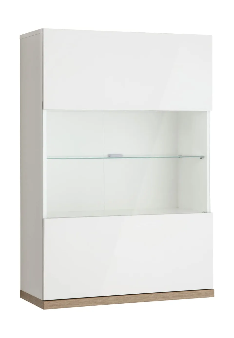 Composad Mundi pensile sospeso 1 anta vetro rovere bianco