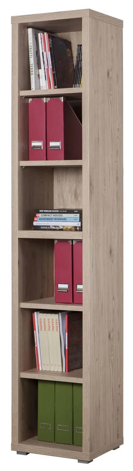 Composad Stampa Libreria Colonna 5 Ripiani Rovere 44 cm