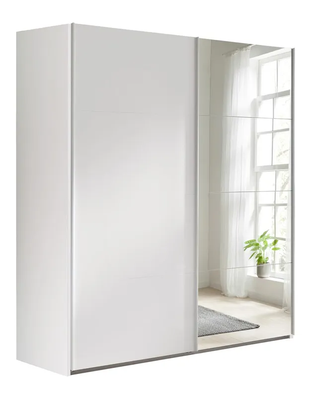 Composad Systema Armadio 2 Ante Scorrevoli 200 cm Bianco Specchio