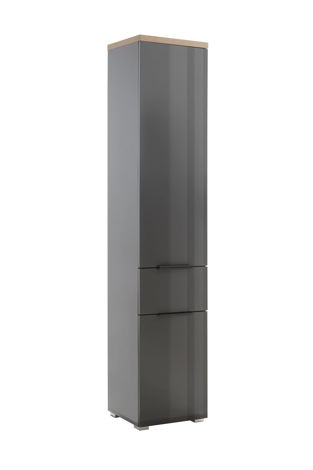 Composad Mundi Colonna Bagno 2 Ante 1 Cassetto Grigio Titanio