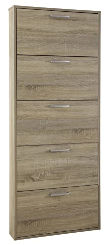 Composad Facile Scarpiera 5 Ribalte Rovere Sonoma Slim 65x164 cm