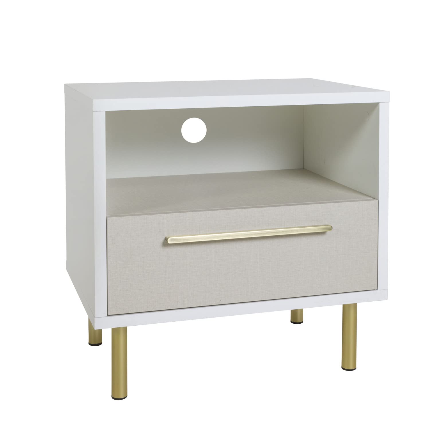Composad Western comodino 1 cassetto vano twist bianco