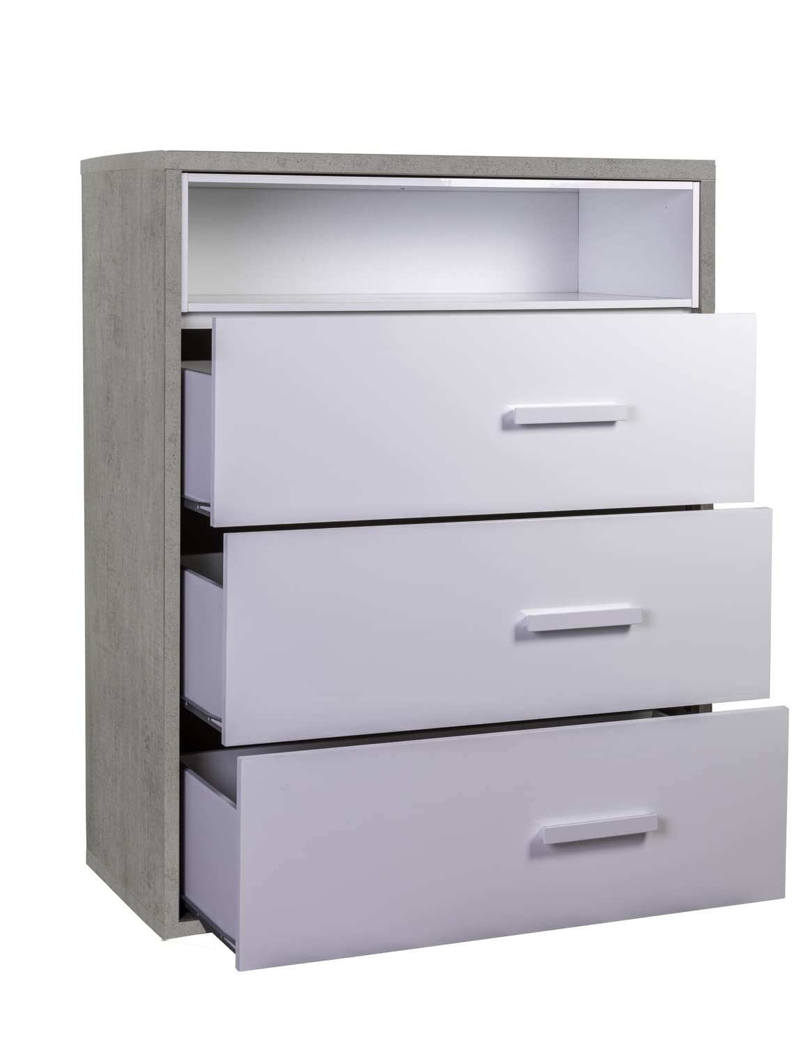 Composad MiPiace cassettiera 3 cassetti cemento bianco