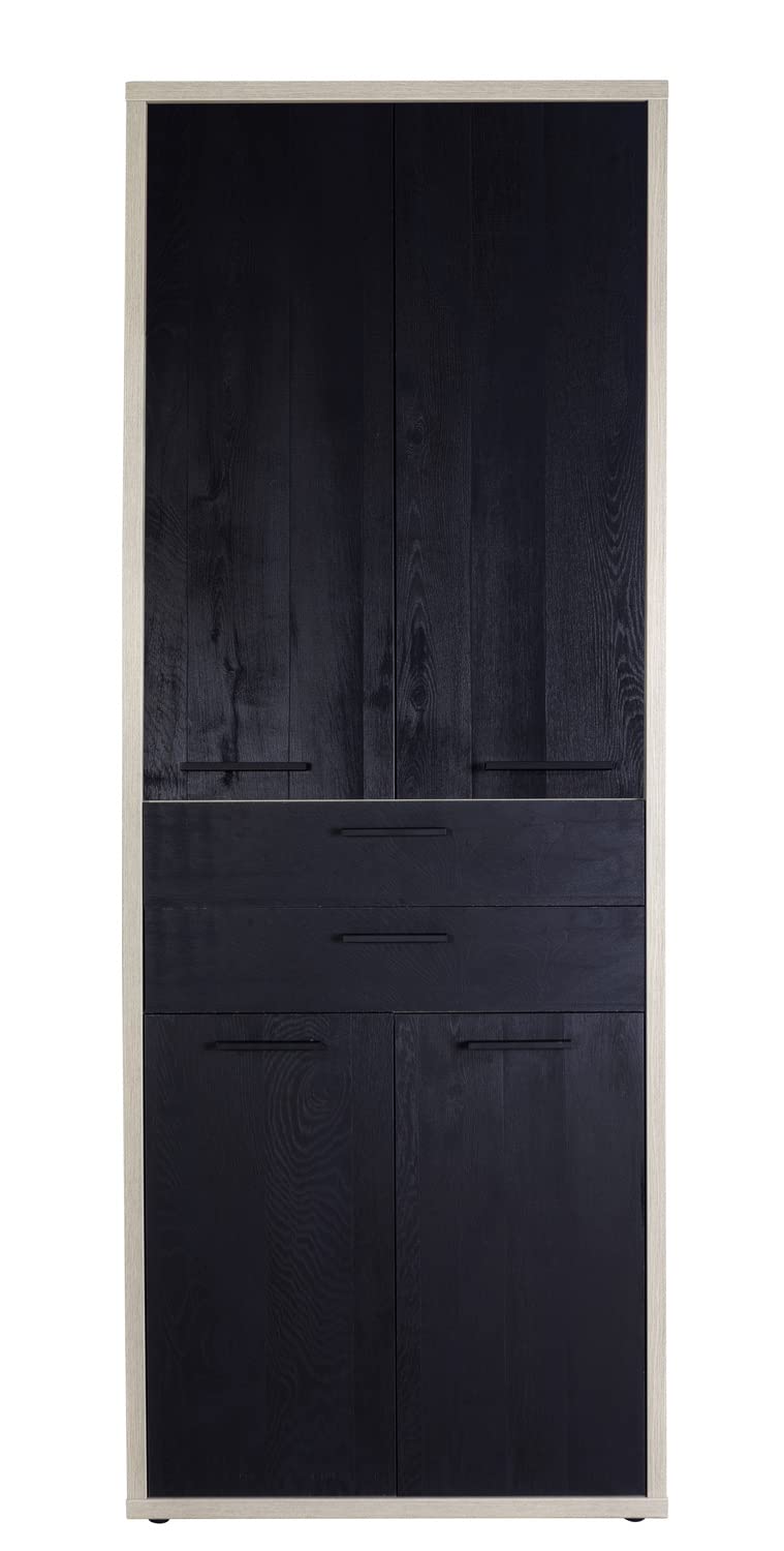 Composad Davinci 4 ante 2 cassetti mobile rovere nero 81,6 cm