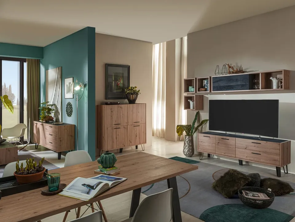 Composad Vitruvia soggiorno completo 6 mobili rovere nero