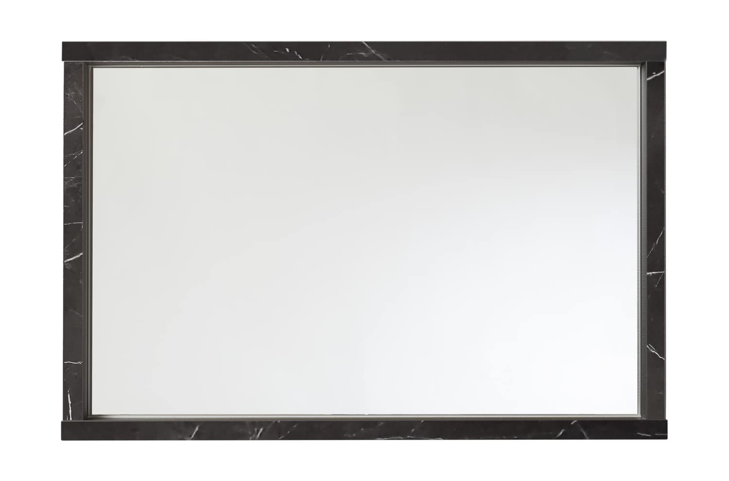 Composad Mundi specchio con cornice legno marmo zebrato