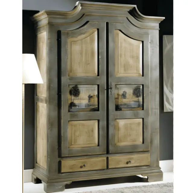 Epocantica Armadio Piemontese 2 Ante Azzurro Bianco 150 cm
