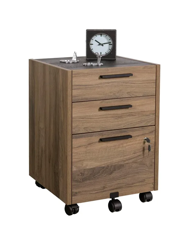Composad Davinci Brera cassettiera 3 cassetti con chiave noce
