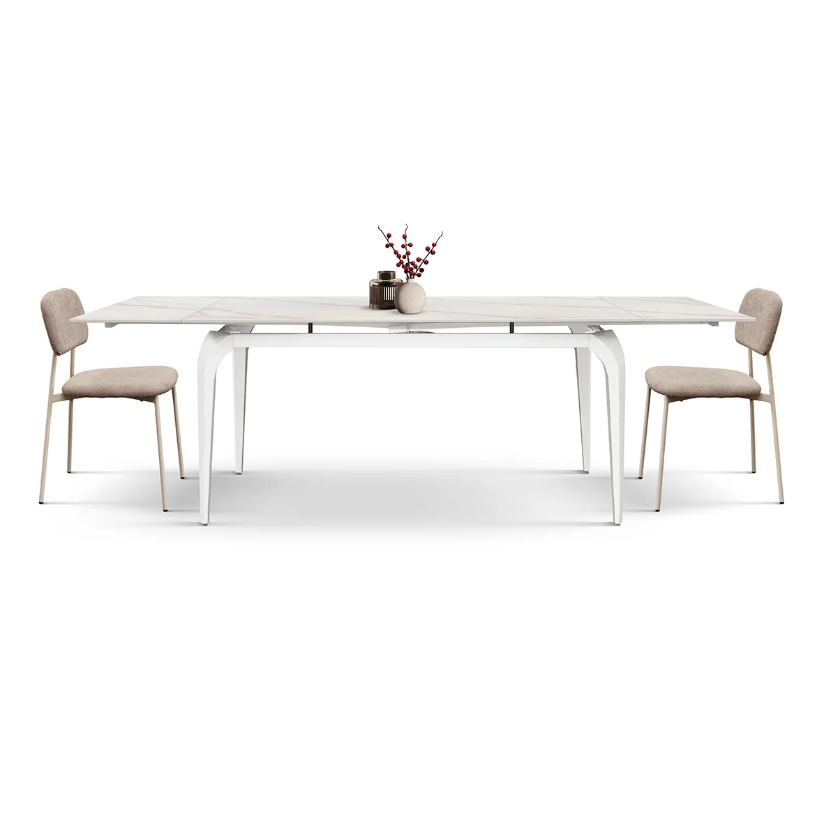 Epocantica Tavolo Allungabile Ceramica Bianco 140x80