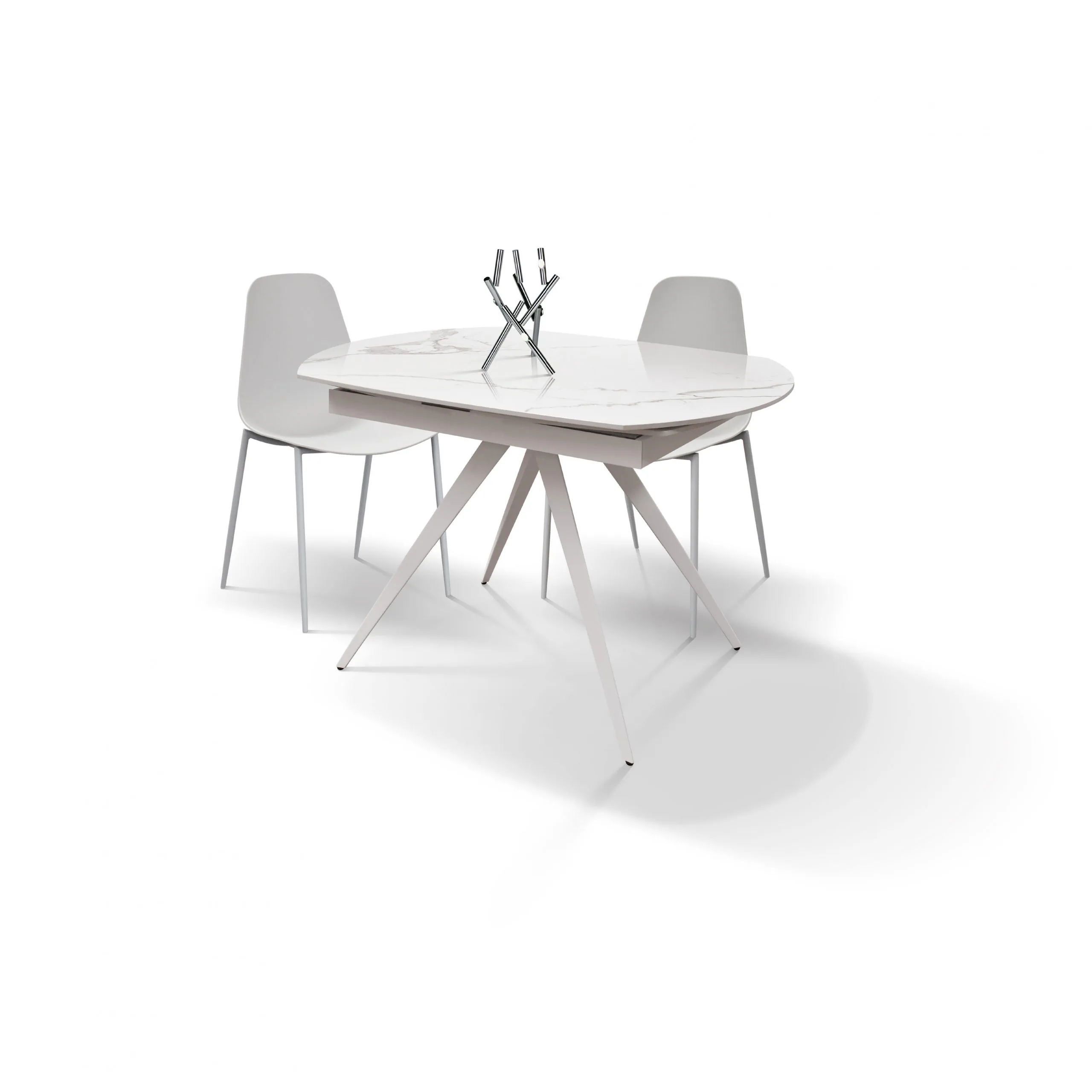 Epocantica Tavolo Allungabile Girevole Ceramica Marmo 180 cm