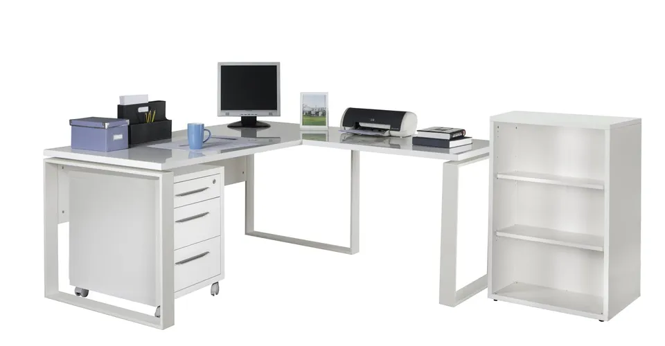 Composad Disegno Set Ufficio 170 e 170 cm K04 Bianco 3 Pezzi