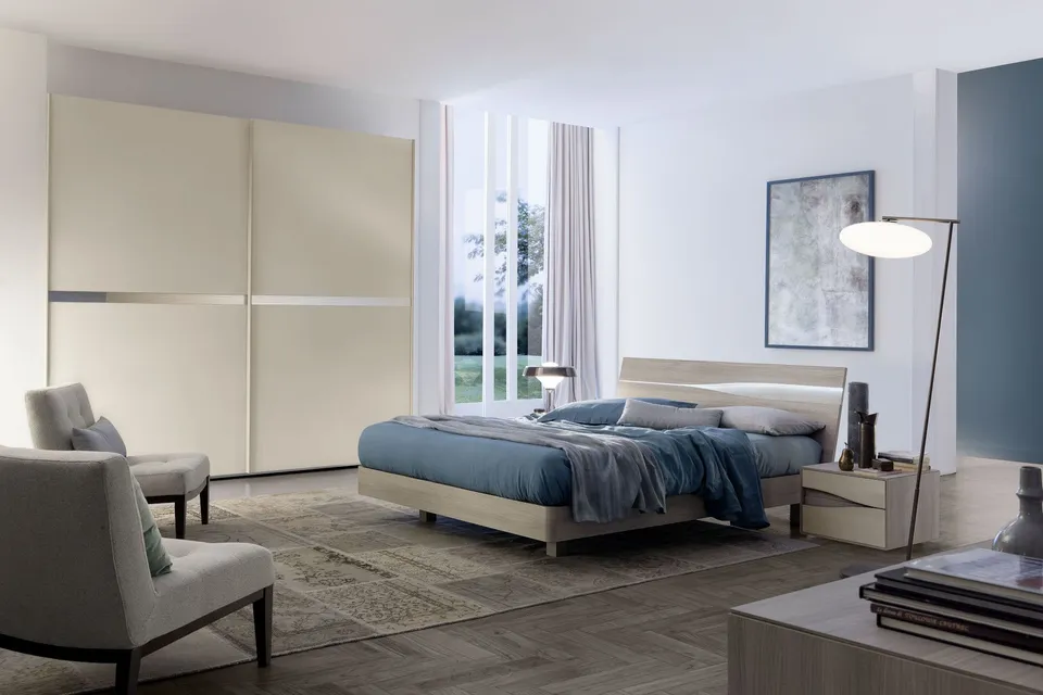 S75 I Prodigi Infinity Sirio letto matrimoniale tessuto