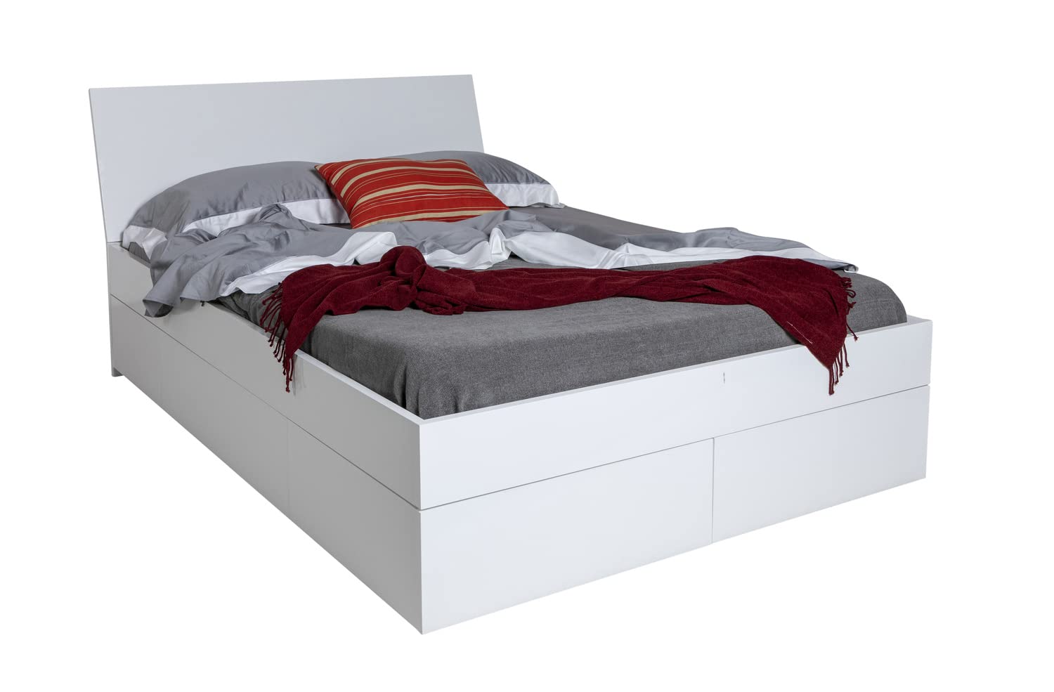Composad Camera da Letto Completa 5 Mobili Bianco Grigio Tadao