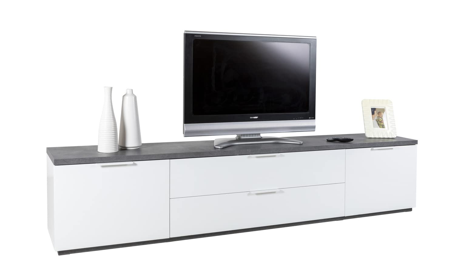 Composad Mundi soggiorno completo porta TV bianco grigio