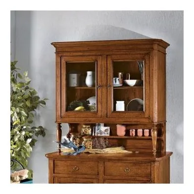 Epocantica 2 Porte vetrina alzata legno massello 108 cm