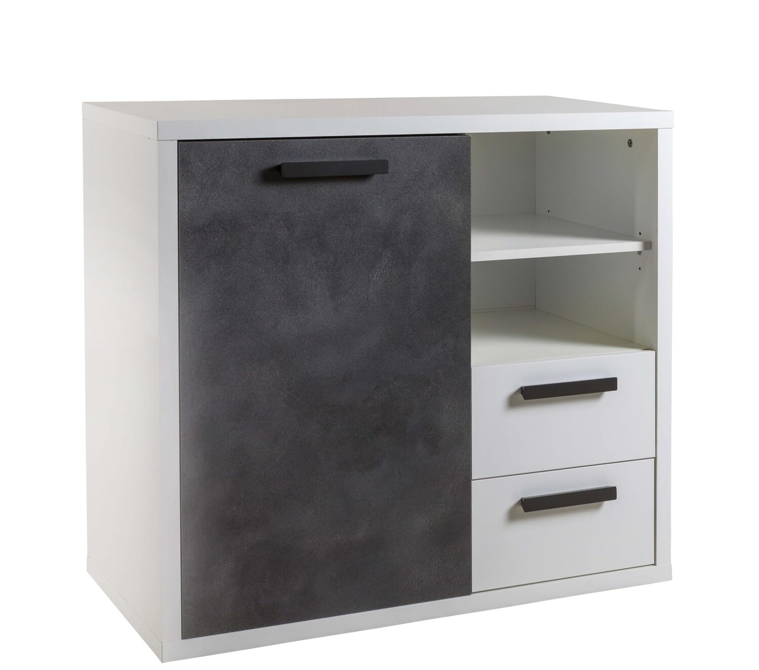 Composad Velata 1 Anta 2 Cassetti 2 Vani Mobile Bianco Rovere Ufficio