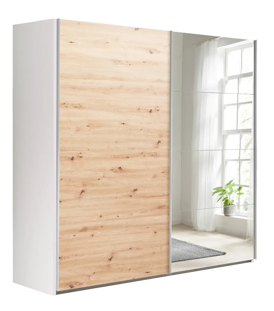 Composad Systema 250x223x67 armadio 2 ante scorrevoli specchio rovere