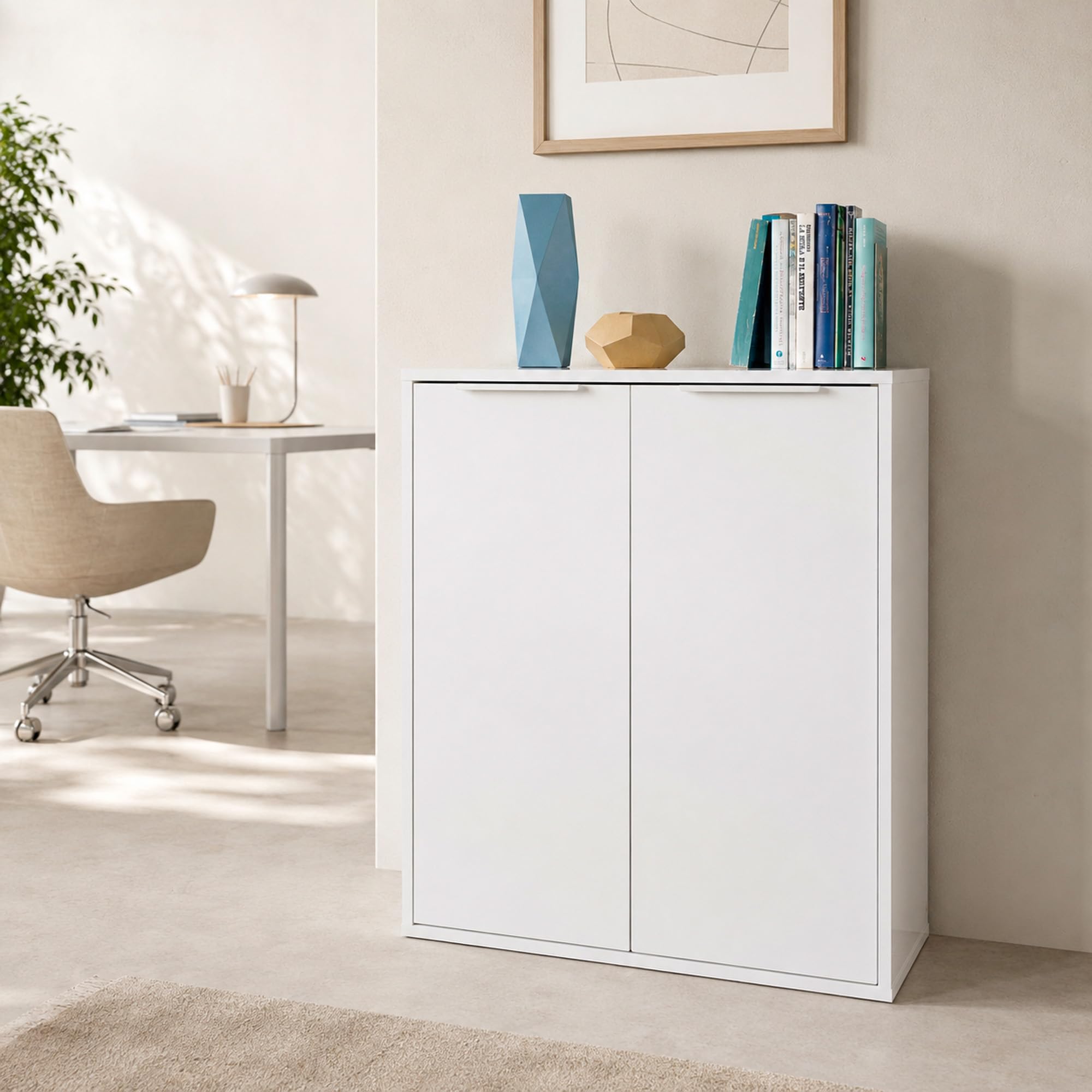 Composad Espresso armadio basso 2 ante bianco laccato