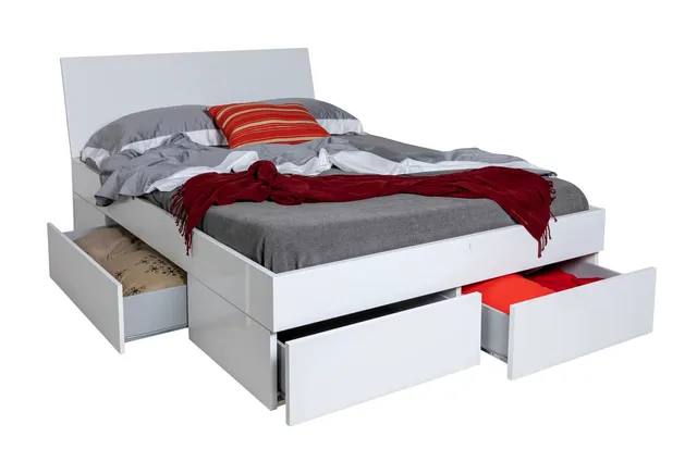 Composad Storage Letto 1 Piazza e Mezza 4 Cassetti Bianco 120x200