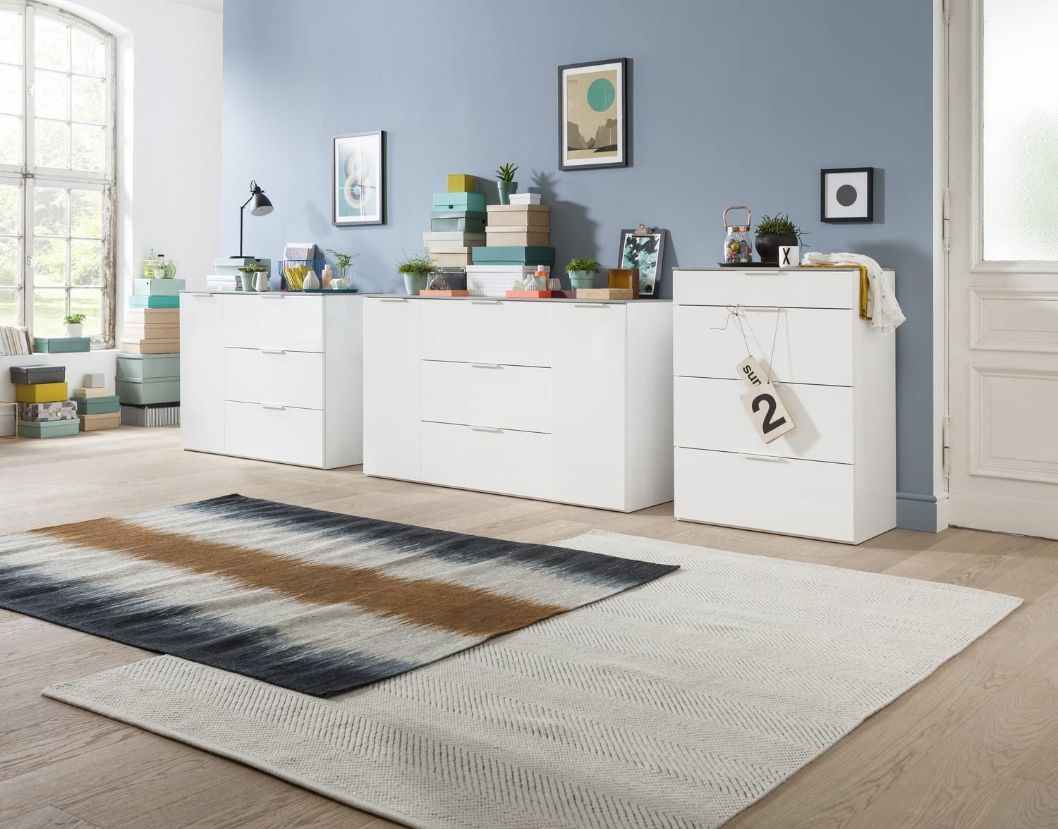 Composad Galaverna K04 madia 120 cm cemento bianco