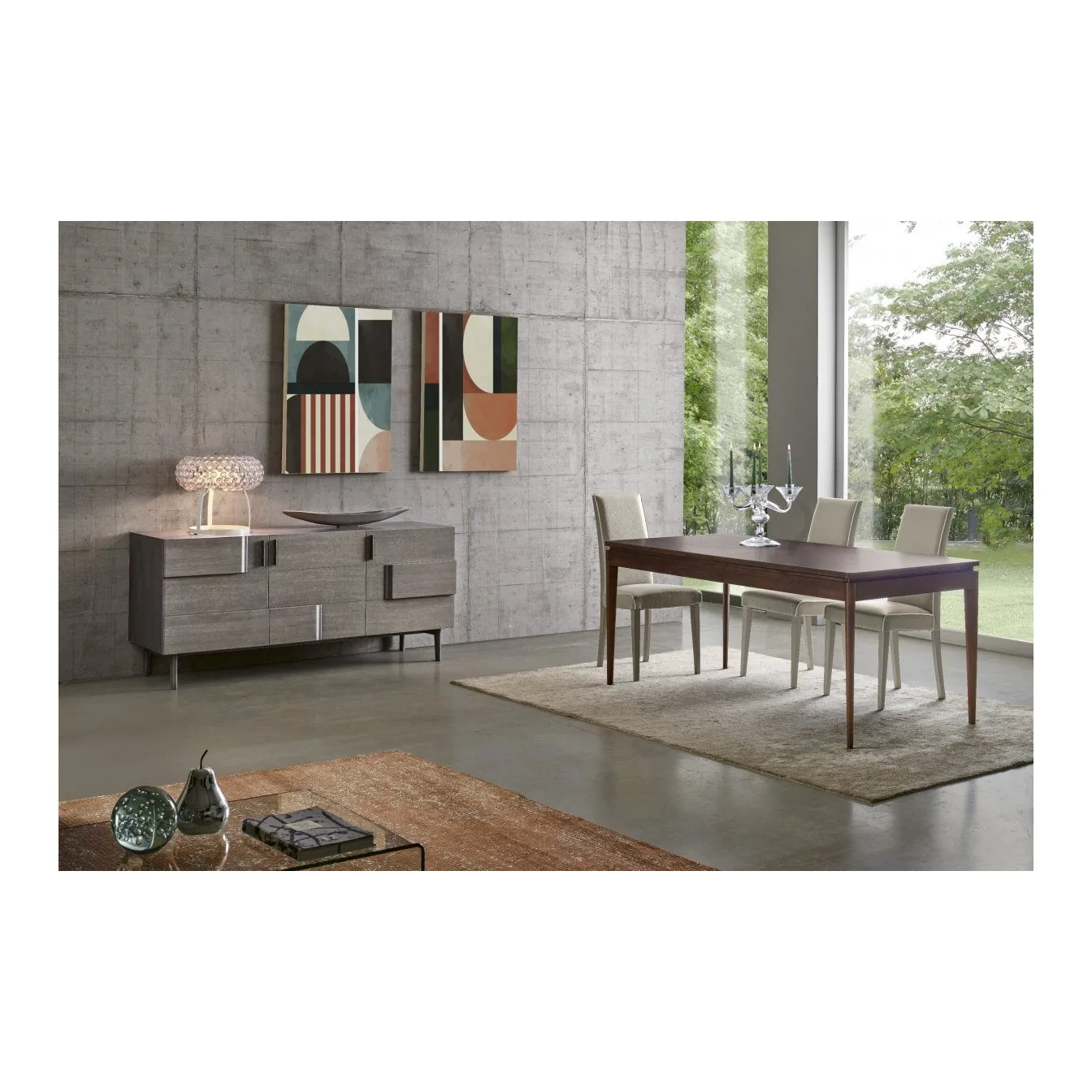 Epocantica Arte Povera Credenza 3 Porte Rovere 180 cm