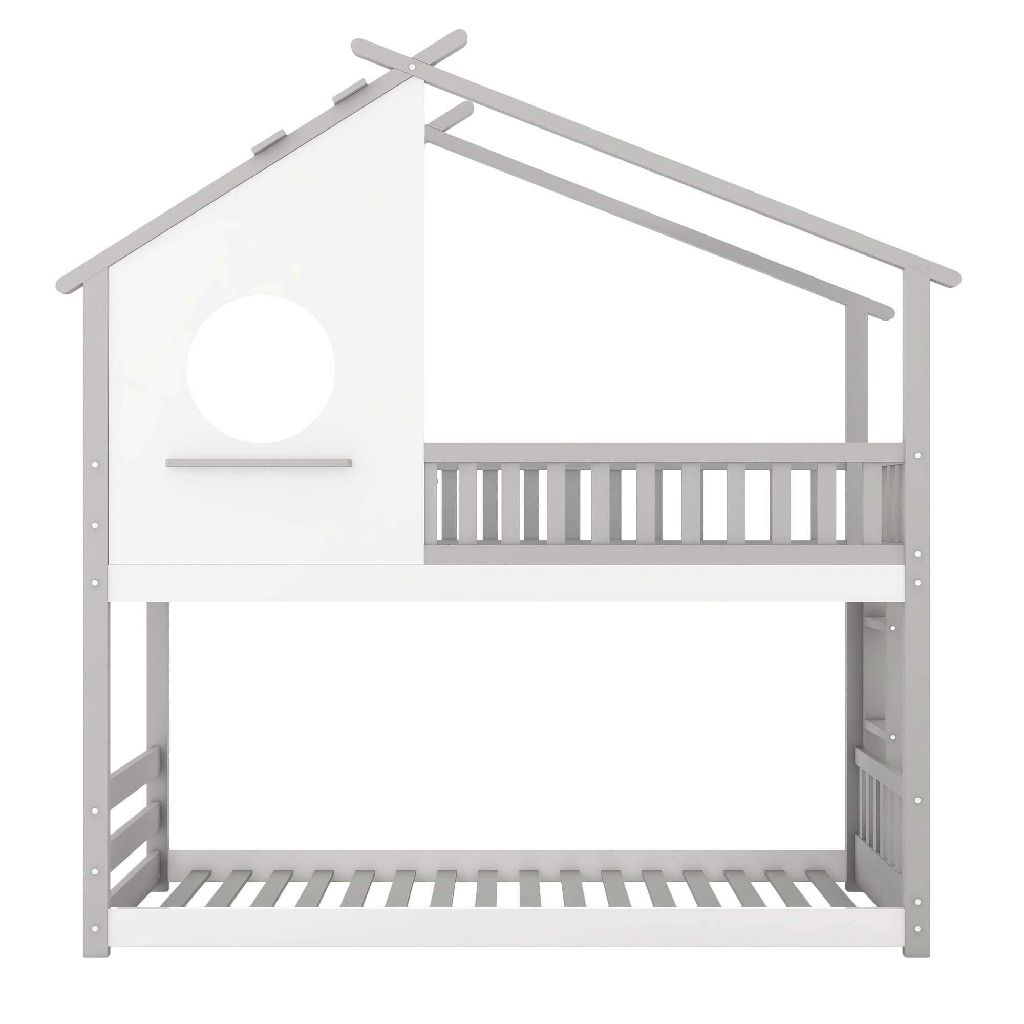 Dolamaní Letto a castello bambini 90x200 grigio bianco