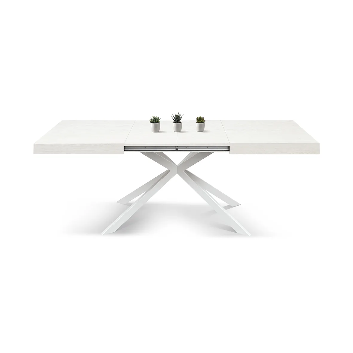 Epocantica tavolo allungabile gambe a X metallo