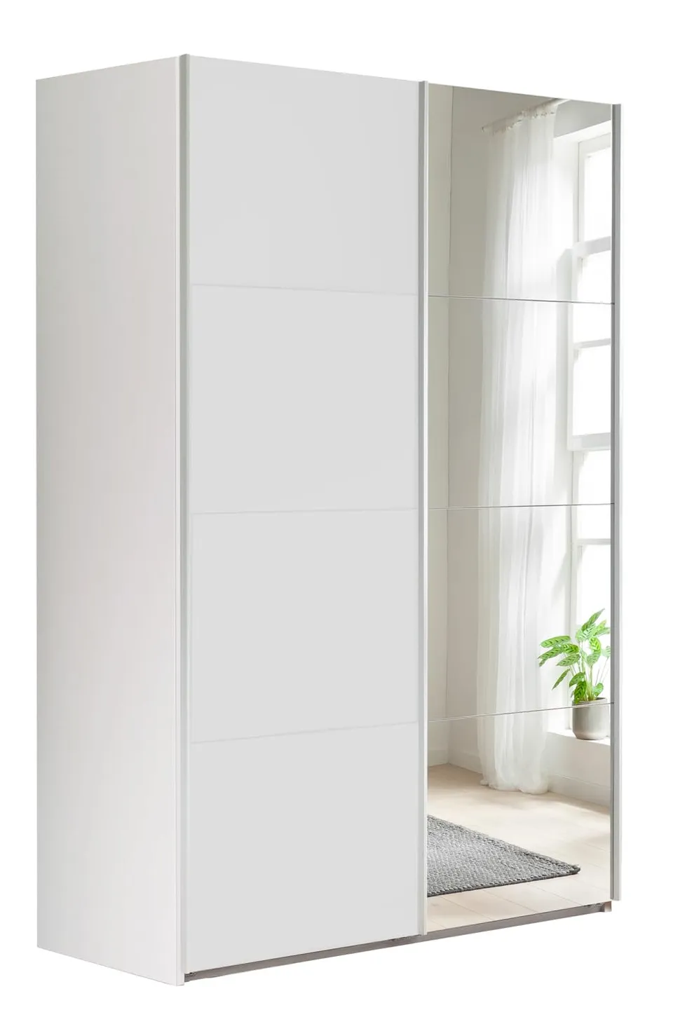 Composad Systema 150x223x67 armadio 2 ante scorrevoli bianco specchio