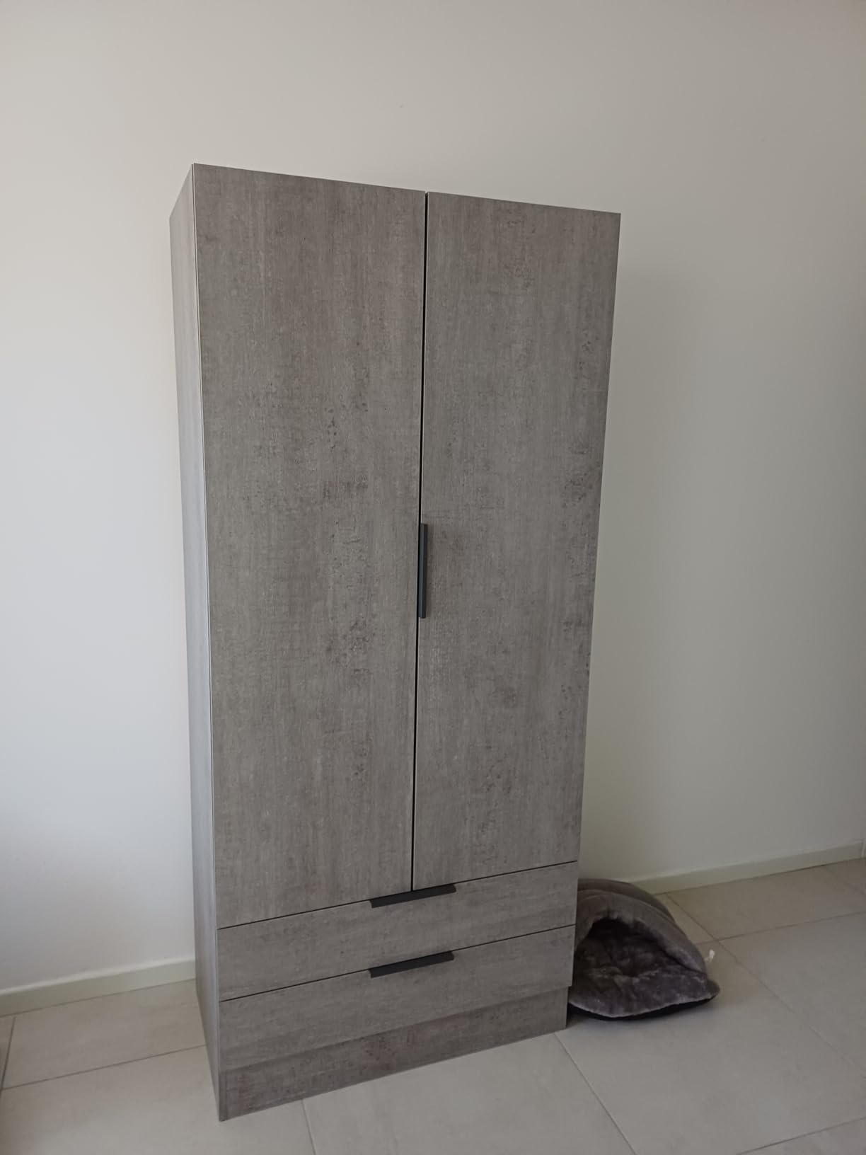 Composad Espresso Armadio 2 Ante 2 Cassetti Rovere Miele 82x184 cm