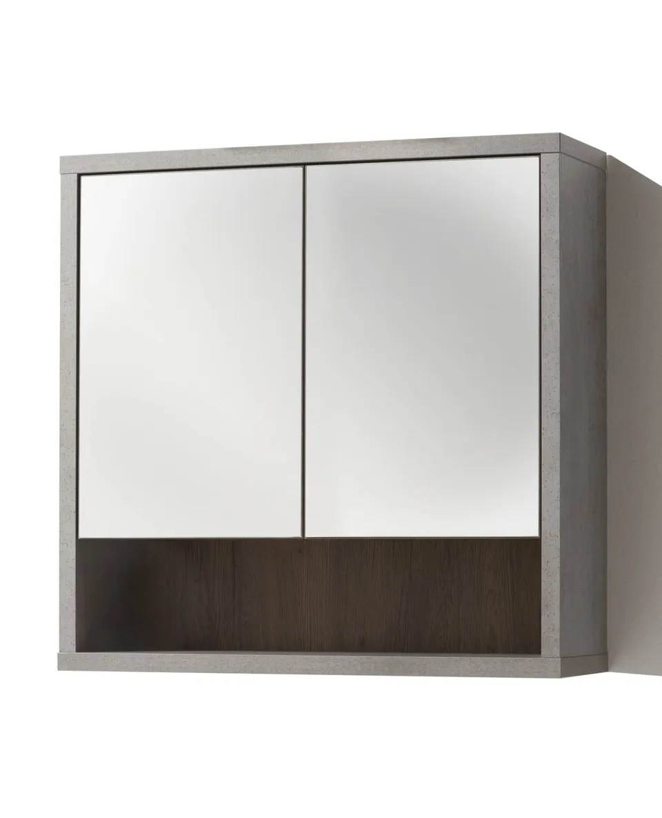 Composad Lafabrica specchiera bagno 2 ante rovere cemento
